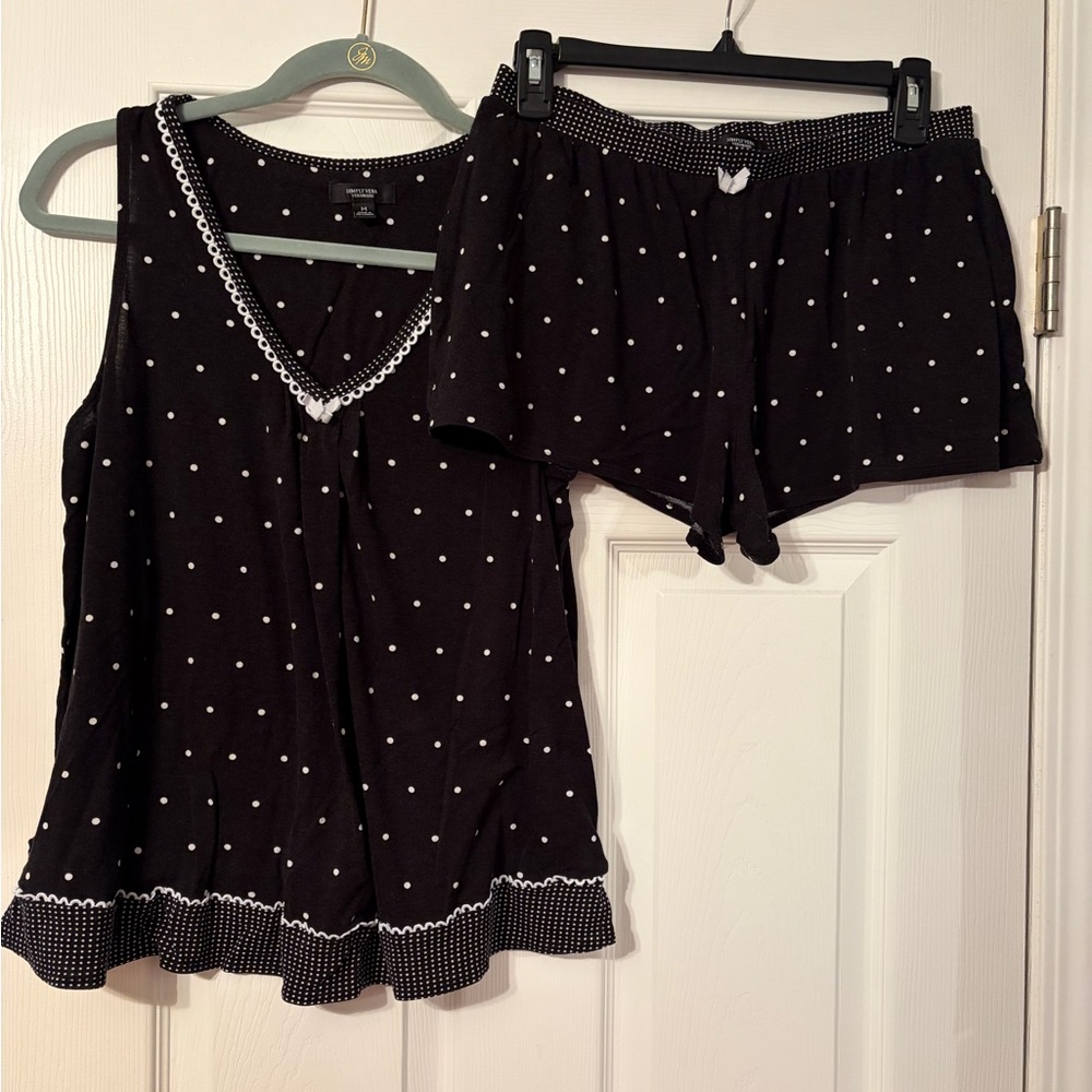 Simply Vera-Vera Wang Polka Dot Pajama Set 2PC